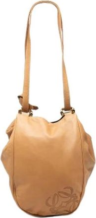 Loewe Pre-owned Shoulder Bag - Dames - Vintage Schoudertas - Bruin - ONE Size - Leer - Vintage