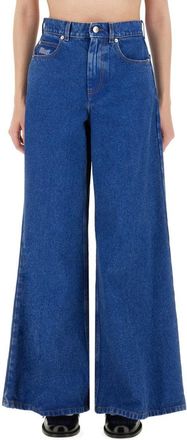 Marni Denim Wide Leg Jeans In Sturdy Cotton