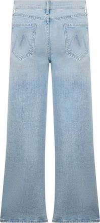 Mother Womens Jeans Bell-Bottom Light Blue Cotton Flared