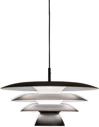 Belid Davinci Plaf&oacute;n Colgante Domo Moderno 43cm Plano Negro 1x E27