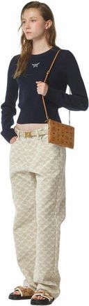 MCM Ottomar Travel Pouch in Visetos in Cognac at Nordstrom