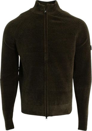 Peuterey Denis Ritssluiting Trui - Heren - Vesten - Groen - S - Polyester - Truien & Vesten