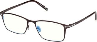 Tom Ford Blue Light Block Rectangular Titanium Mens Eyeglasses FT5935-B 009 54