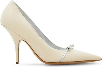 Ferragamo Pumps a punta con fiocco - Toni neutri