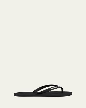 Christian Louboutin Mens The Christian Louboutin Logo Flip-Flops