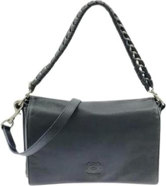 Loewe Pre-owned Shoulder Bags, female, Blue, Size: ONE SIZE Pre-owned Fabric Shoulder Bag