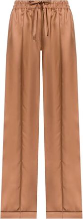 Tom Ford Pantaloni in seta con coulisse - Marrone