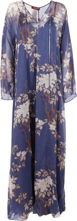 Max Mara Maxi Dresses, female, Blue, Size: S Angus Kaftan Dress