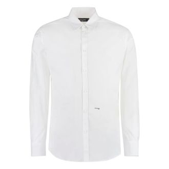 Dsquared2 Casual Shirts, male, White, Size: XS Mini D2 Relaxed Shirt