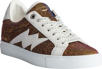 Zadig&Voltaire La Flash Sparkle Leather Sneaker