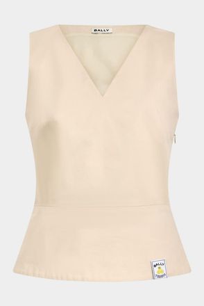 Bally Tennis Collection Sleeveless Top in White at Nordstrom, Size Large Eu