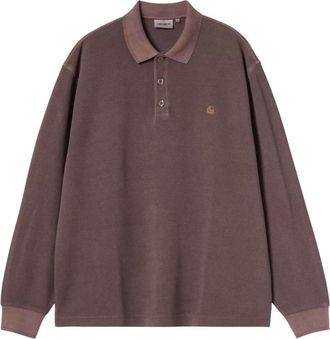 Carhartt Work in Progress L/S Waffle Rugby Shirt - Heren - Polos - Bruin - XL - Katoen - Tops