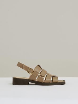 Reiss Tan Leather Fisherman Sandals, X11