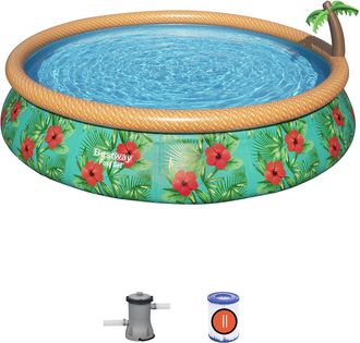 Bestway Piscina Hinchable Fast Set Bestway Paradise Palms 457x84 Cm Con Depuradora Cartucho 2.006 L/h