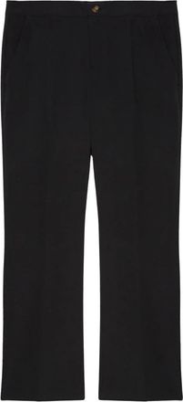 Elena Miro Flare kick broek van gerecycled materiaal - Dames - Vrijetijds broeken - Zwart - 3XL - Polyester - Broeken