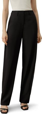 LilySilk Womens Curved Seam Silk Crepe Pants in Black at Nordstrom, Size 12