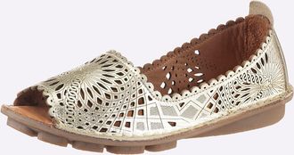 Gemini Slipper GEMINI, Damen, Gr. 36, goldfarben, Glattleder, Schuhe Slipper