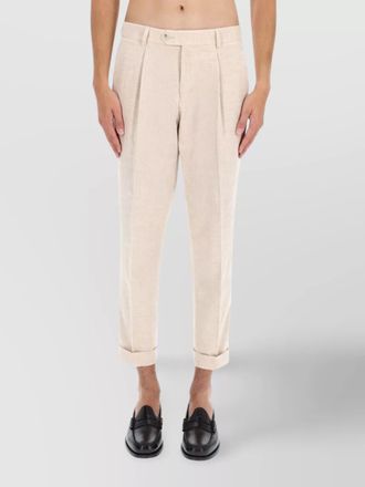 HUGO BOSS tailored trousers with pleats and cuffs