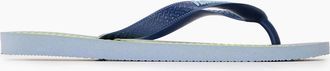 Havaianas Womens Solid Patterned Thong Toe Flip Flops - Blue - Size: 7/6.5/6