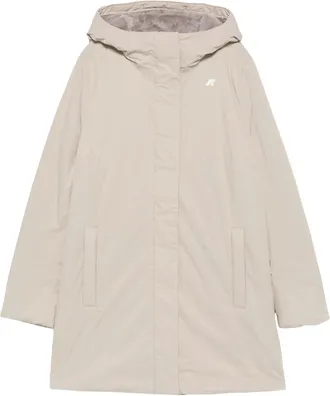 K-Way Sophie Twill Soft Beaver Hooded Short Coat
