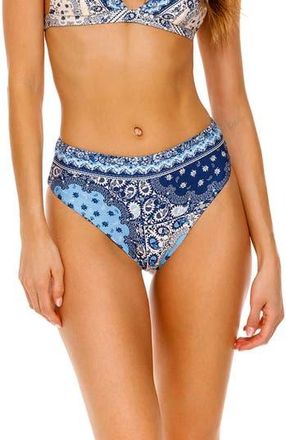 Agua Bendita Penelope Atma Reversible Bikini Bottoms in Blue Multicolor at Nordstrom Rack, Size Large