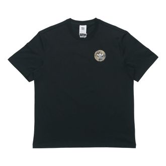 adidas originals Artist Tee Ss Pattern Printing Sports Male Black HA4703
