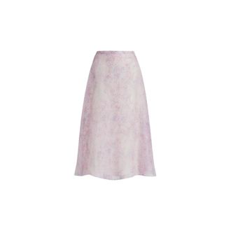 Alberta Ferretti Alberta Ferretti, Midi Skirts, female, Pink, Size: M Silk Organza Skirt