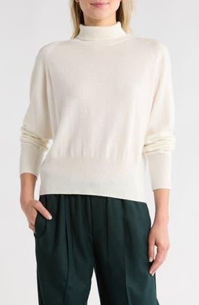 Vince Wool Cashmere Blend Turtleneck in Off White at Nordstrom Rack, Size Large