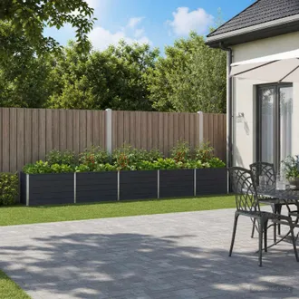 vidaXL Vidaxl Letto Rialzato Da Giardino Antracite 400 X 40 X 55 Cm