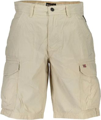 Napapijri Korte Broeken, Heren, Beige, 4Xs, Beige Bermuda Shorts met Logo