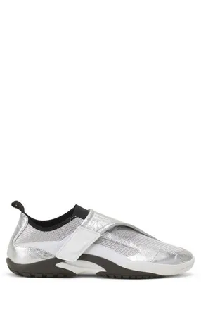 Lanvin Lnv1 Sneakers In Crinkled Metallic Leather in Black/silver at Nordstrom, Size 43 Eu