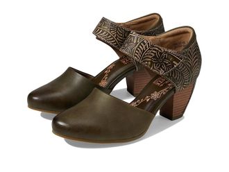 L'Artiste by Spring Step Toolie Womens Shoes Olive Green : EU 42 (US Womens 10.5-11) M, Leather