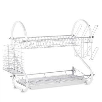 Lewis's Dish Drainer with 2 Tiers - White | TJ Hughes