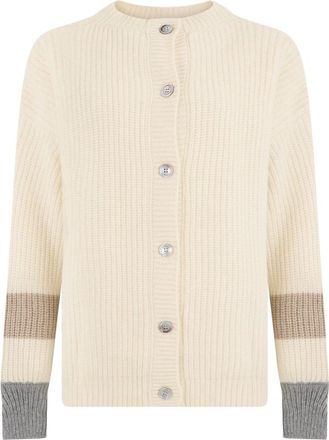 Moorer Alexis Cardigan - Dames - Vesten - Beige - S - Wol - Truien & Vesten