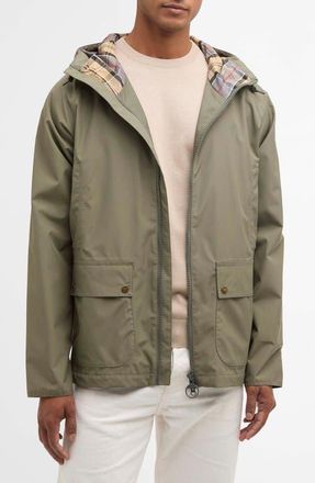 Barbour Domus Hooded Jacket in Dusty Olive at Nordstrom, Size Xx-Large