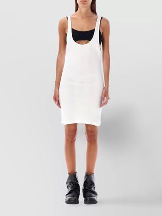 The Attico ribbed scoop neck mini dress