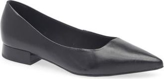Bottero Alessandra Pointed Toe Ballet Flat in Preto at Nordstrom, Size 11