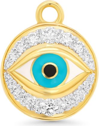 Sara Weinstock Diamond Evil Eye Charm in Yellow Gold at Nordstrom