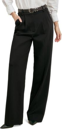 Favorite Daughter The Favorite Pant Pleated Wide Leg Pants in Black at Nordstrom, Size 6