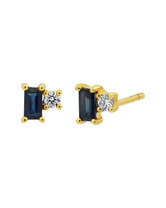 Bony Levy 18K 1.02 ct. tw. Diamond & Sapphire Earrings