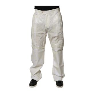 Dolce & Gabbana Heren, Broeken, Wit, Maat: M Linnen