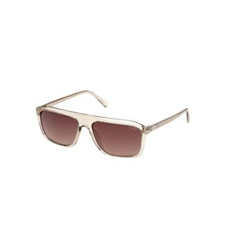 Guess Rectangle Sunglasses - male - Guess - Sunglasses - Brown - 57 MM - Accessories