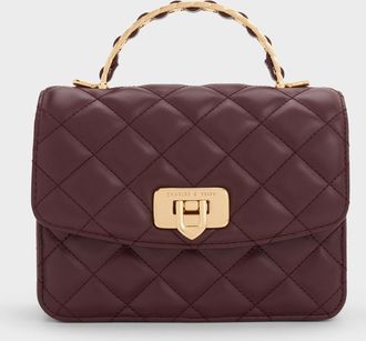 Charles & Keith Cressida Quilted Top Handle Bag