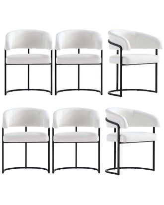 Manhattan Comfort Set of 6 Augusta Dining Chairs
