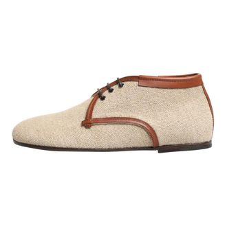 Dolce & Gabbana Lace-up Boots, male, Beige, Size: 11 US Derby Shoes