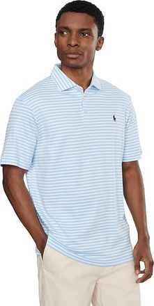 Polo Ralph Lauren Classic Striped Soft Cotton Polo Shirt Mens Clothing Office Blue/White : 2XL