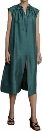 SOEUR Tamaris Dress In Vert Canard