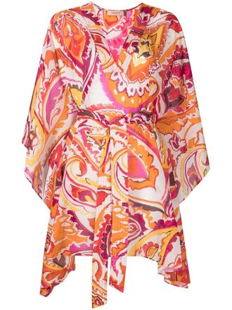 Twin-Set Abito a fiori con cintura - Rosa