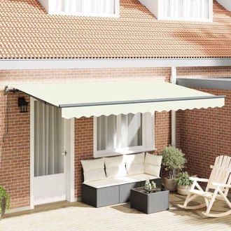 vidaXL Vidaxl Toldo Retr&aacute;ctil Crema 350 X 200 Cm Poli&eacute;ster Y Aluminio