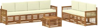 vidaXL Juegos De Sof&aacute;s 8 Uds. Madera De Acacia S&oacute;lida Vidaxl